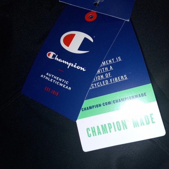 Champion Black Athleticwear Soft Touch Eco Jogger Size S Wicking Pockets NEW - Picture 11 of 11